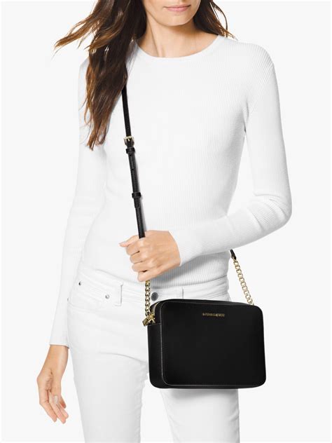 michael kors jet set leather large crossbody bag|Michael Kors Crossbody bag sale.